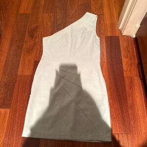 REVOLVE One-Shoulder Cream Dress